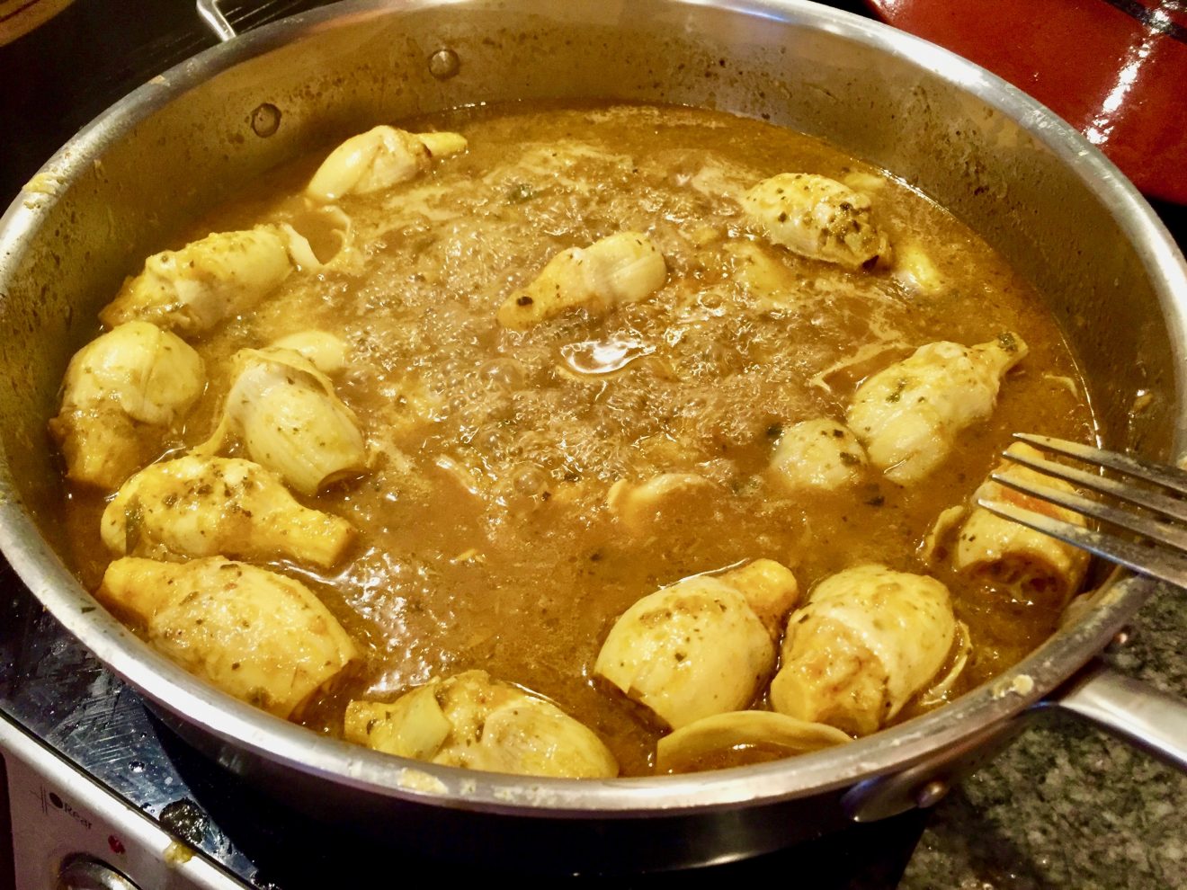 Moroccan Chicken Tagine with Preserved Lemons, Green Olives and